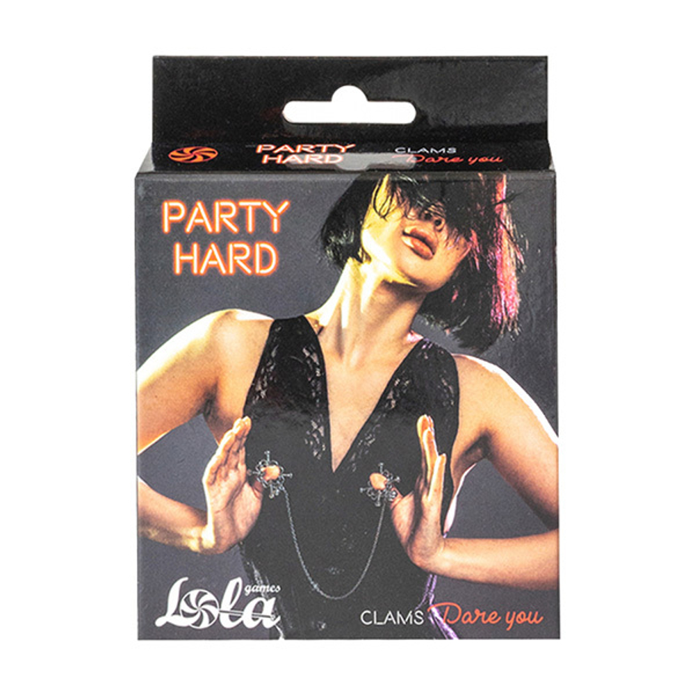 Серебристые зажимы на соски Lola Games Party Hard Dare You 1164-01lola