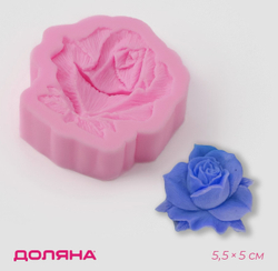 Молд Доляна «Дикая роза», силикон, 5,5×5×1,5 см
