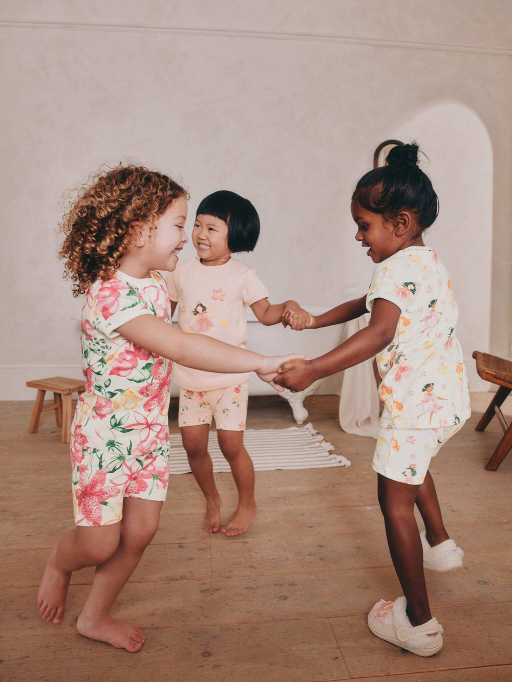 Пижама для девочки Next AF7-070, 3 шт., Бежевый, Розовый