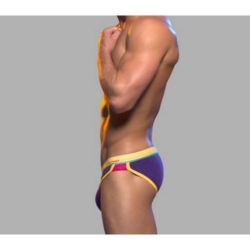 Мужские трусы брифы фиолетовые Retro Pop Reveal Andrew Christian Purple   AC9612