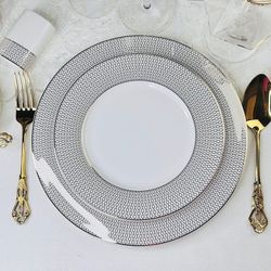 Lenardi 145-540 Набор из 6 тарелок 22см СЕВИЛЬЯ в под.уп.(х10)Костяной фарфор