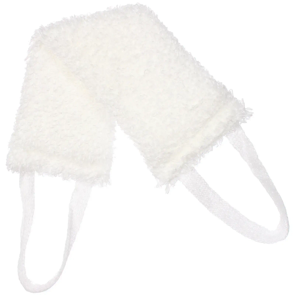 Мочалка для тела полипропиленовая с поролоном средней жесткости «TERRY», цвет белый, 43*11 см