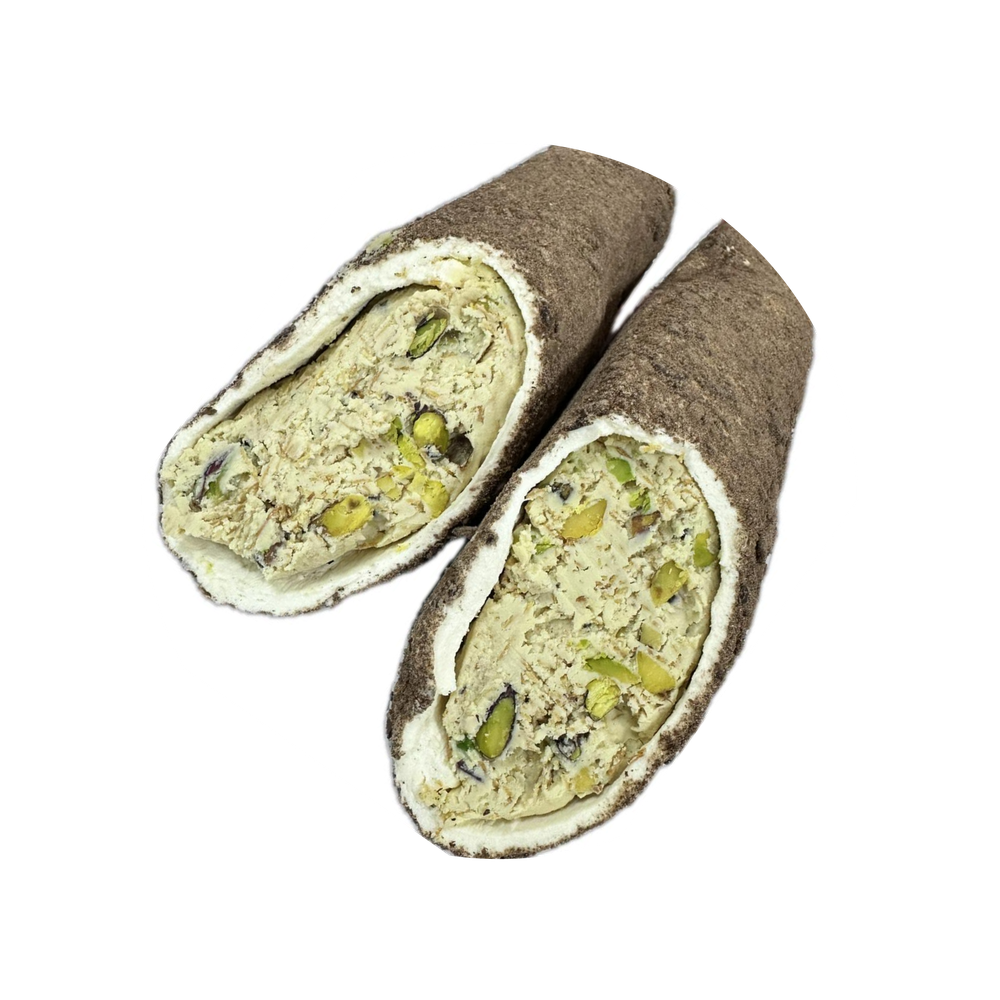 33. Белый лукум (Султан), со вкусом сливок, фисташек и смесью тирамису с тертой шоколадной глазурью (Soğuk baklava), Hatay Market