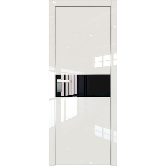 Межкомнатная дверь глянцевая Profil Doors 17LE магнолия люкс со вставкой