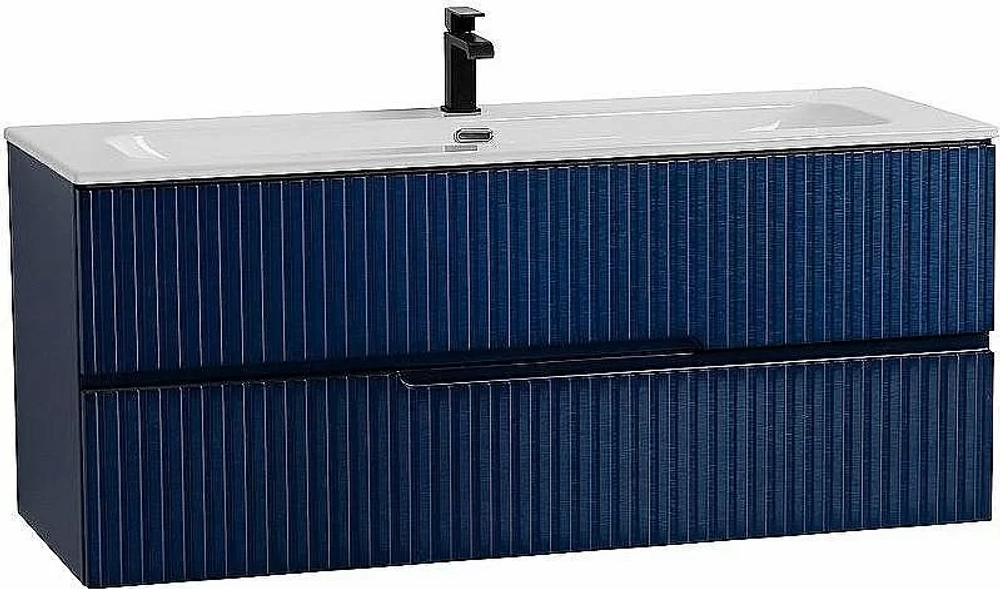 Тумба с раковиной Cezares DUET-N 120 DUET-N-1200-2C-SO-SPF-P сапфир