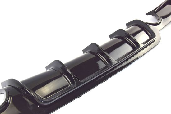 Диффузор заднего бампера глянцево - черный V.1 для BMW 4 F32 F33 F36 2013-2020 Coupe Cabrio Gran Coupe