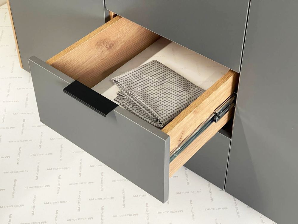 Шкаф трехдверный "Адам" (дуб крафт золотой/графит)