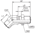 Соединение PD45 D06 ORFS 9/16