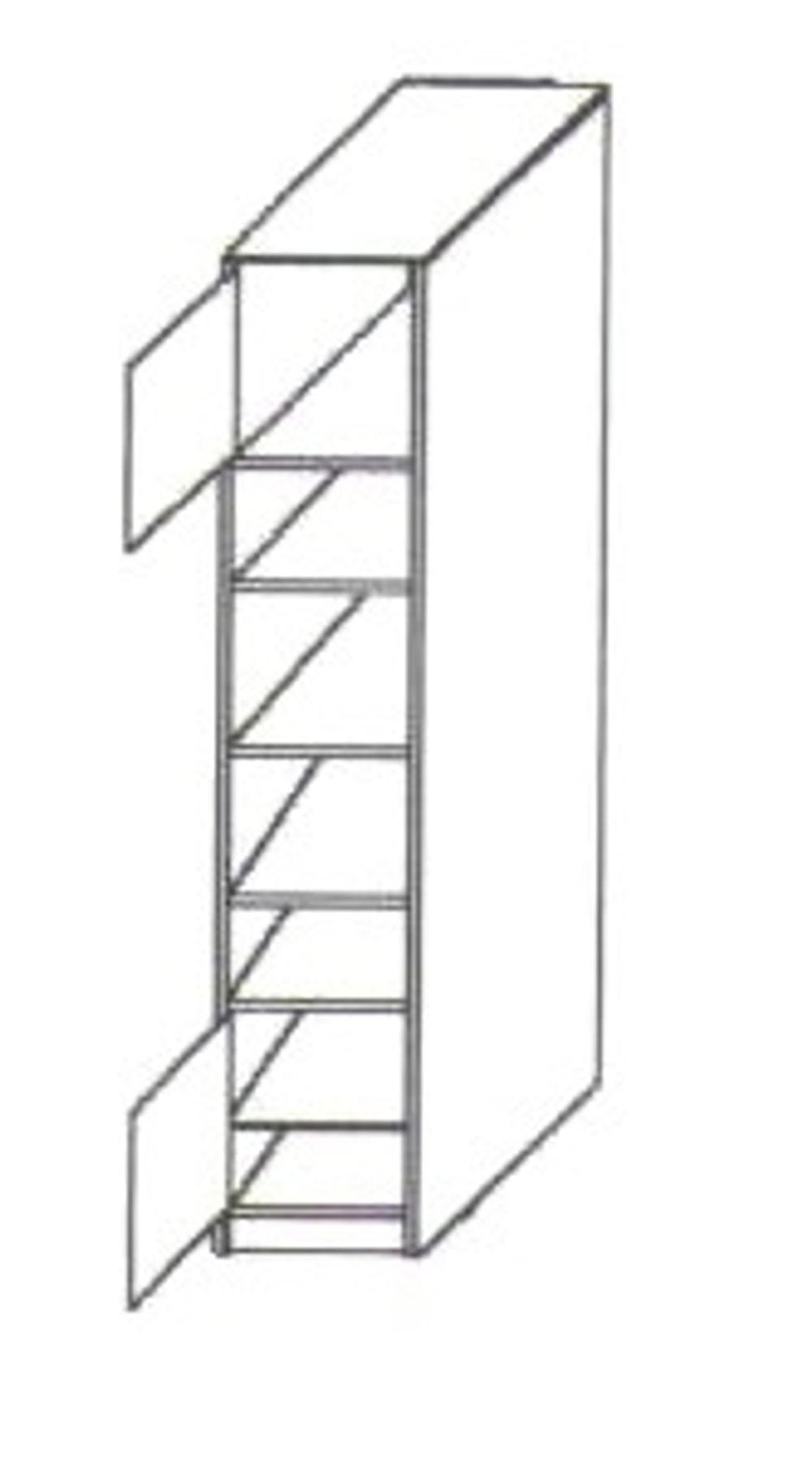 Диана-4 секция № 16 пенал открытый (венге/дуб молочный), ЛДСП, Росток