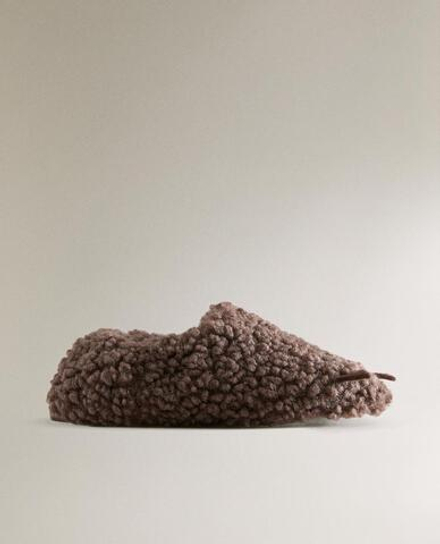 ZARA HOME ДЕТСКИЕ ТАПОЧКИ С КОГТЯМИ, КОРИЧНЕВЫЙ