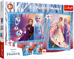 Puzzle "2in1 + memos" - A mysterious land / Disney Frozen 2