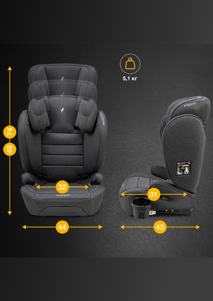 Osann Детское автокресло Musca Isofix Black