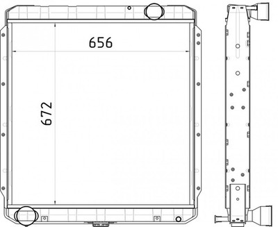 Радиатор 5320-1301010 (12.1301010 ЛРЗ) водяной, медный 3-х рядный КАМАЗ ШААЗ