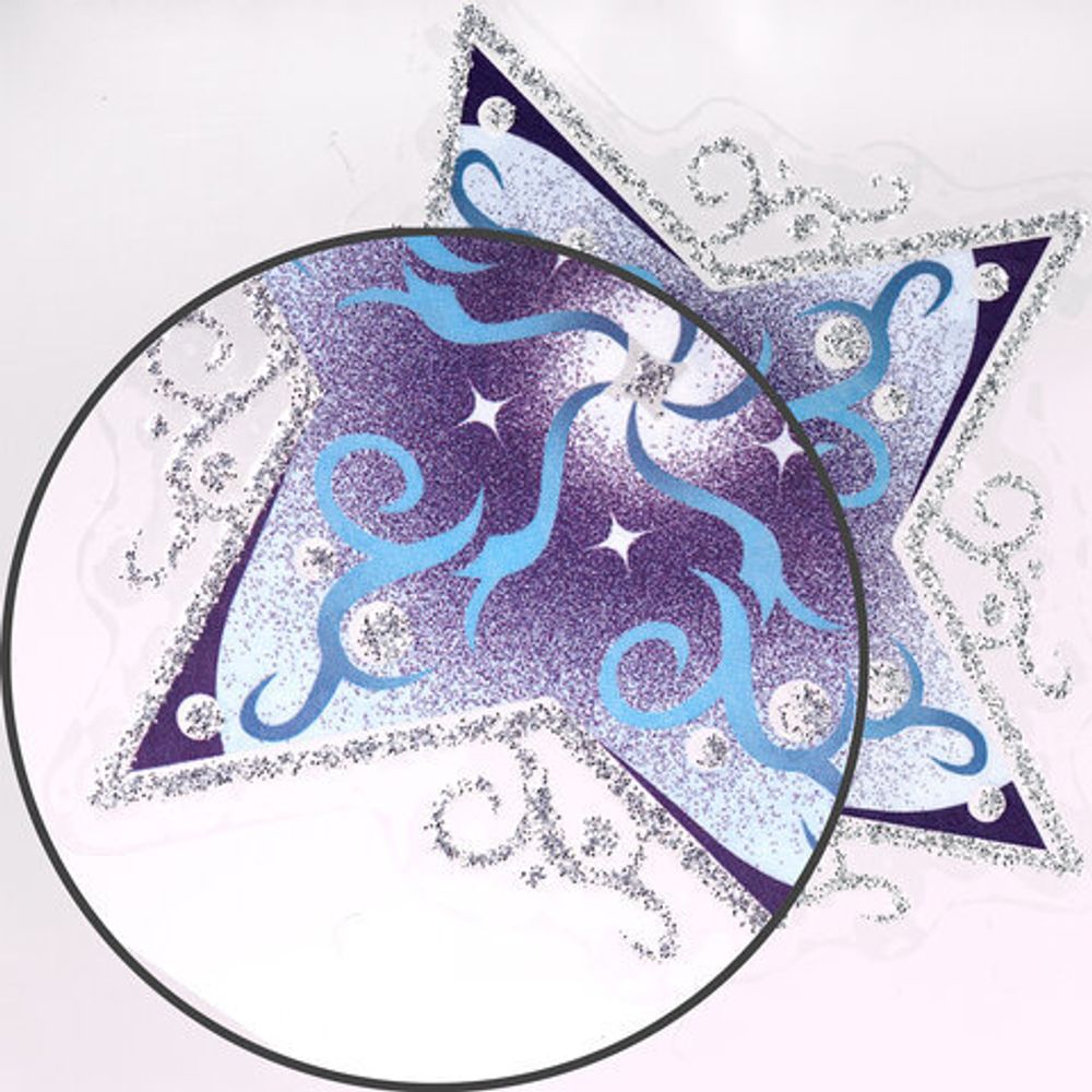 Украшение для окон и стекла ЗОЛОТАЯ СКАЗКА "Синие снежинки 4", 30х38 см, ПВХ, 591206