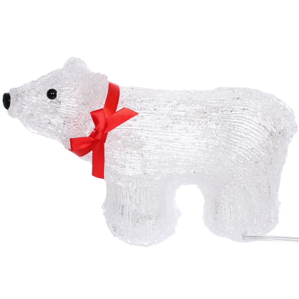 Фигура светодиодная «Снежный мишка» 21,5*9*12 см, 20 ламп LED, авторежим, 220V, Белый