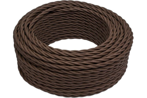 Провод ретро 2х1,5 мат. корич. (уп.20м) Bironi