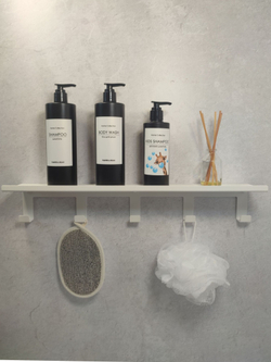 Полка настенная с крючками MetaDec Hook 50см белая