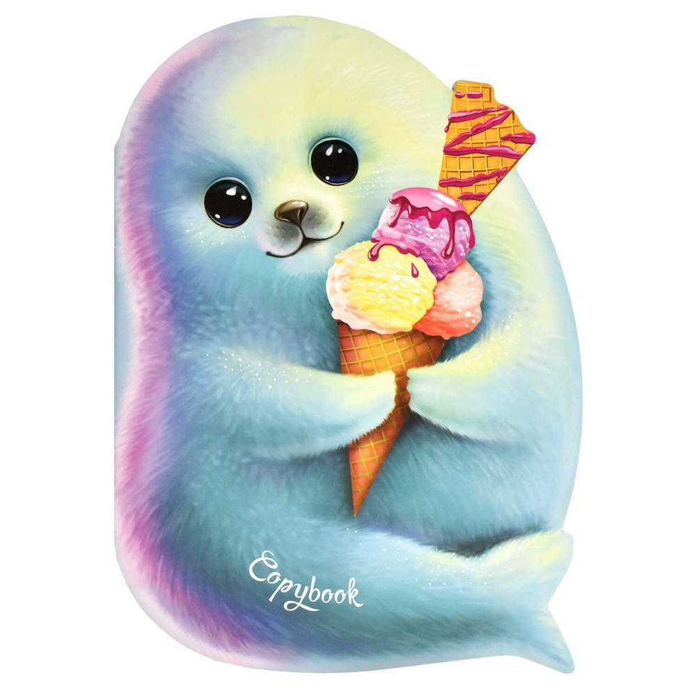 Тетрадь А5 40л в точку "Тюлень и сладкий рожок" (Феникс+)