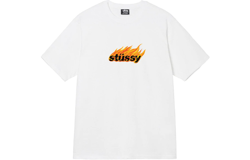 Футболки Stussy Flames Tee Logo T, 1904763