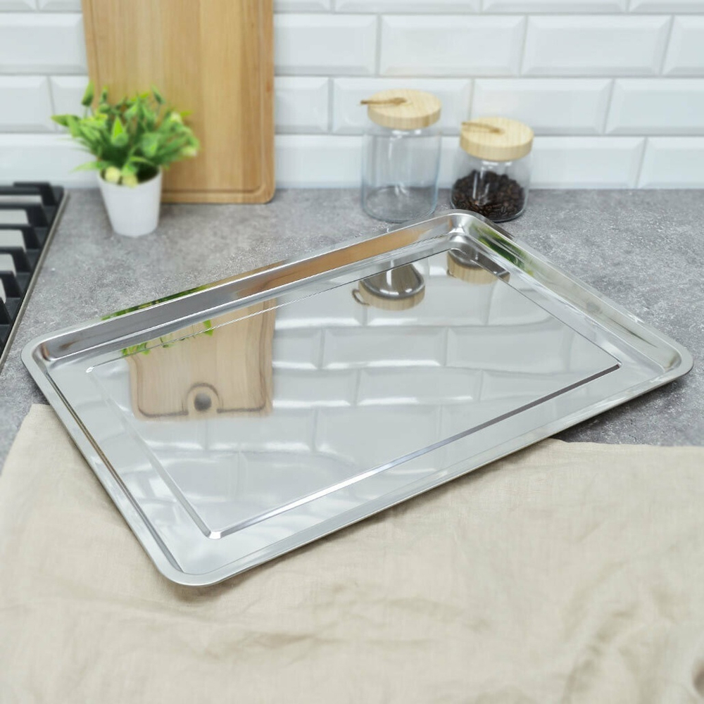 Поднос 60*40*2см нерж прямоугольный