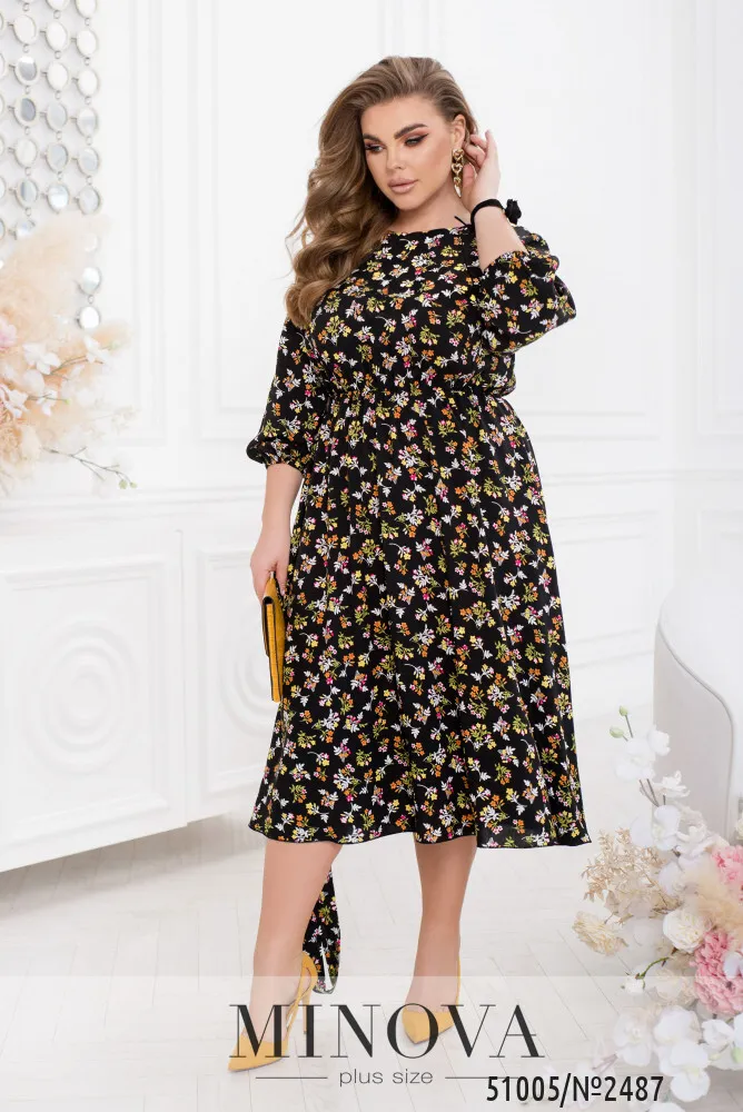Платье 2487-черный Minova