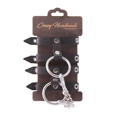 Черные однослойные наручники из натуральной кожи (Цвет: черный)