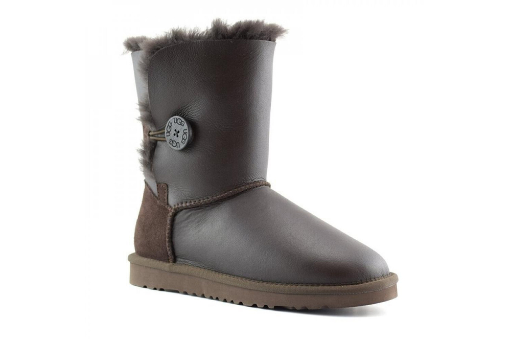 UGG Bailey Button Metallic Chocolate
