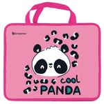 Папка с ручками А4, Schoolformat широкая, Fluffy Panda, пластик молния
