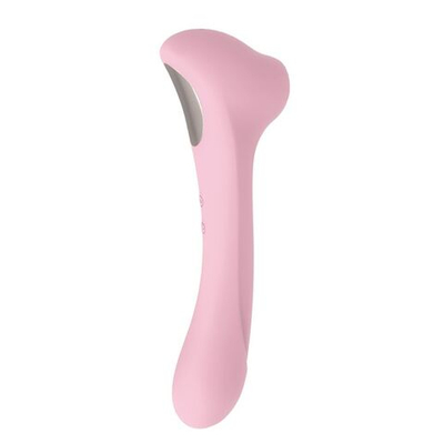 Нежно-розовый двусторонний стимулятор Daisy Massager - 20,2 см. (Цвет: нежно-розовый)