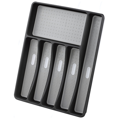 Лоток для столовых приборов "Forma", черный, 40,5*32,5*4,5см