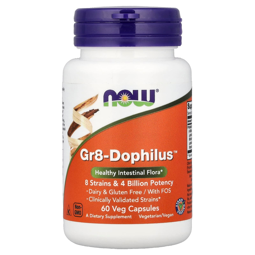 NOW Foods, Gr8-Dophilus™, 60 растительных капсул