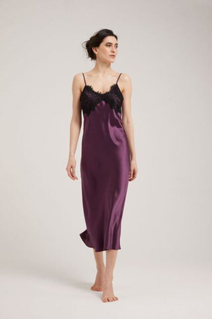 Сорочка Vivis Louise plum-black фиолетовая