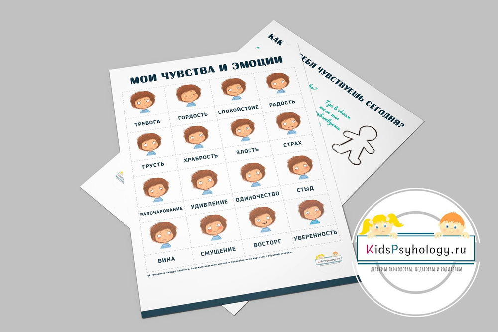 Плакат "Как ты себя чувствуешь сегодня?" + карточки "Мои эмоции и чувства"