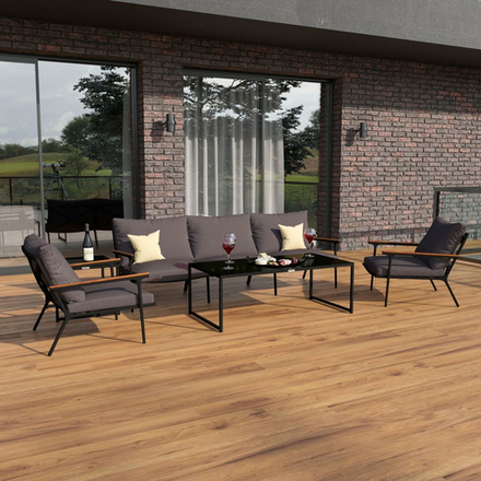 Диван трехместный Ideal Patio ФЕСТА антрацит