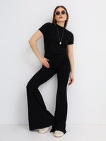 Брюки-клеш Вискоза, черные
