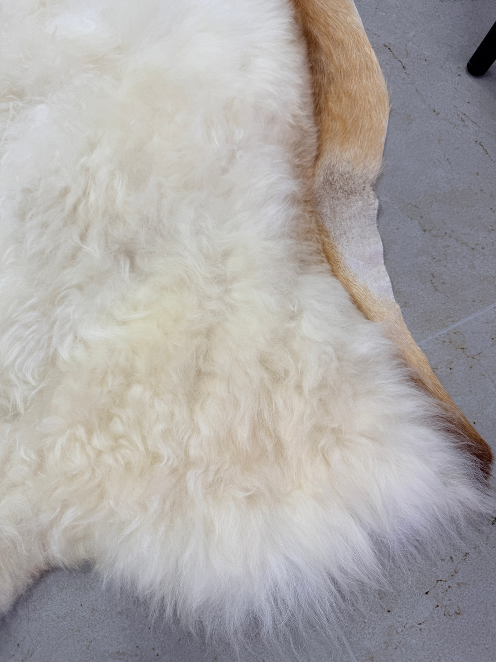 Шкура коврик меховой прикроватный овчина, 120х65 см.