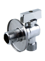 Кран угловой  (ХРОМ) 1/2 х 3/4  GANZER (100/1шт)