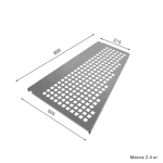 Металлическая полка IF со скосом, перфорированная навесная