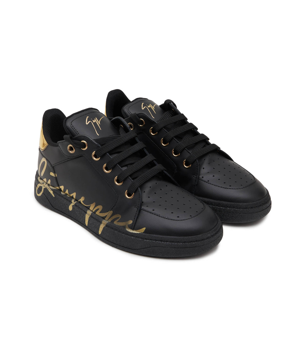 Кожаные кроссовки sop lav.majestic/buc power Giuseppe Zanotti - черный(RM40006)