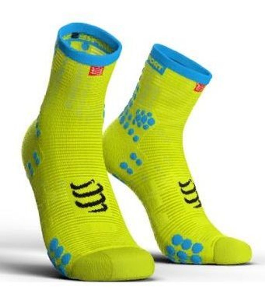 НОСКИ КОМПРЕССИОННЫЕ Compressport  PRO RACING  SOCKS V3 RUN (желтые)