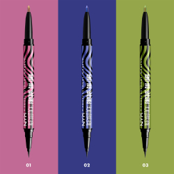 NYX Professional Makeup Beetlejuice Pinstripe Duo Liner - Подводка для глаз 2-в-1, 0,5 ml