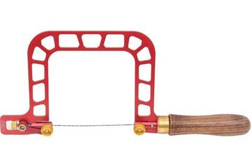 Ручная лобзиковая пила WOODWORK с полотном 100 мм, алюминиевая рамка, деревянная рукоятка, доп. полотно в комплекте HSS-100