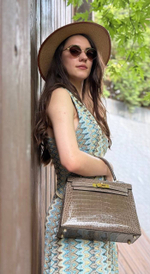 Сумка Hermes из кожи крокодила 28 см