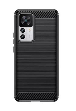 Мягкий защитный чехол для Xiaomi Mi 12T и Mi 12T Pro, серии Carbon (в стиле карбон) от Caseport