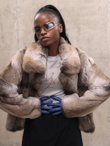 Короткая шуба из кролика