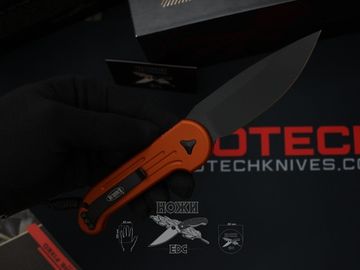 Складной нож Microtech LUDT MT/135-1OR c клинком из стали Böhler M390 Microclean®, рукоять алюминий