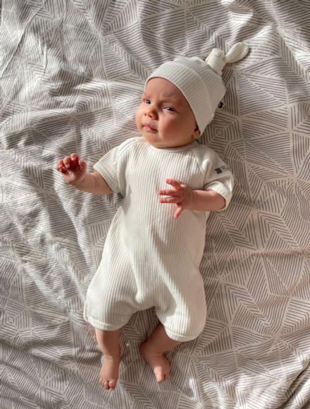 Полукомбинезон-песочник на молнии Рубчик Сахар RinaAmari