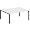 Metal System Рабочая станция на П-образном м/к БП.РАС-СП-2.5 Белый/Металл Антрацит 1800*1475*750