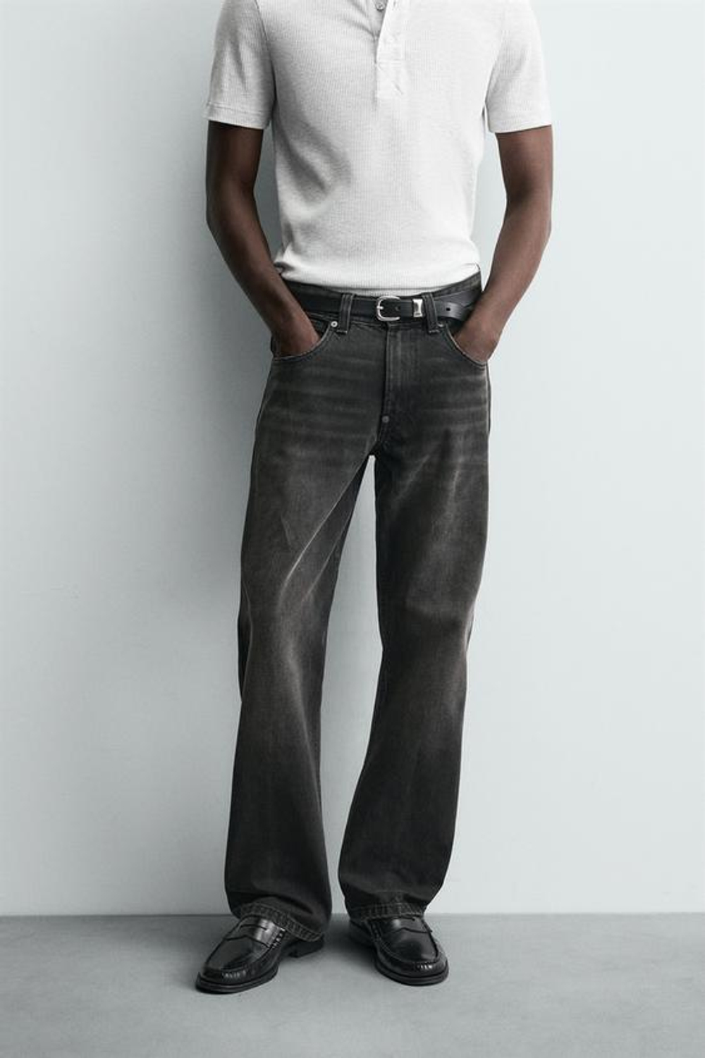 ZARA ДЖИНСЫ СВОБОДНОГО КРОЯ, ЗЕЛЕНЫЙ