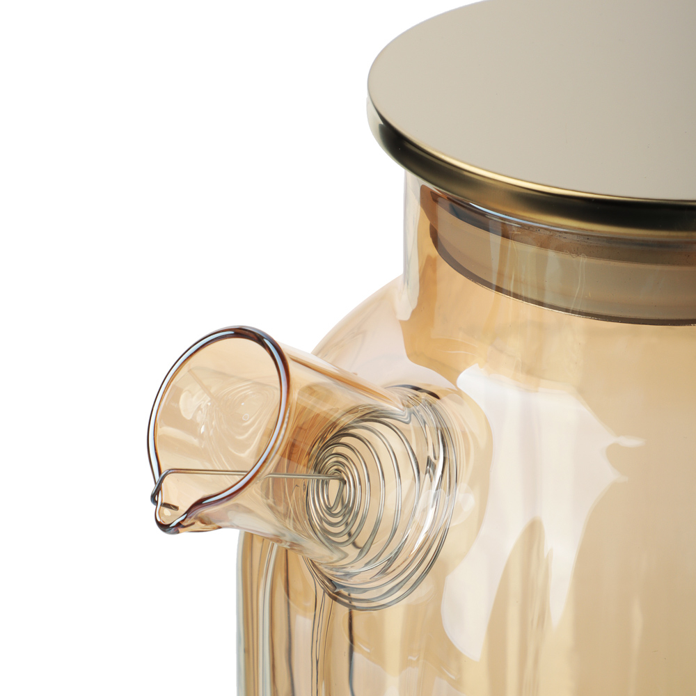 Чайник заварочный Голд тм SATOSHI 1,8л, стекло, нерж.сталь